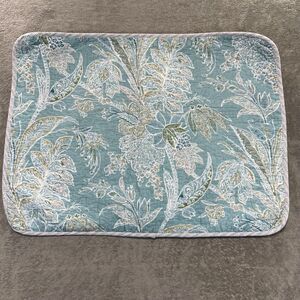 Tommy Bahama Home Standard Pillow Sham Aqua‎ Blue & Tan Tropical Floral Coastal